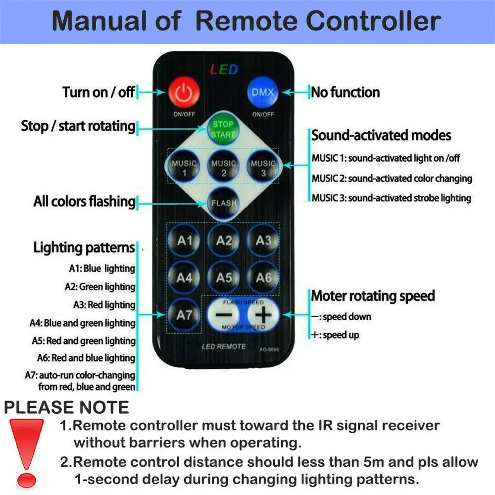 LED laser disco Light RGB Sound Activated Rotating Stage party Lights Alostoura lighting