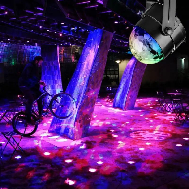 LED laser disco Light RGB Sound Activated Rotating Stage party Lights Alostoura lighting