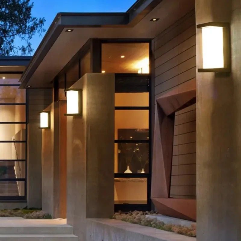 Led Aluminum Matt Black 100-240v  Lamps Light Outdoor Wall Alostoura lighting