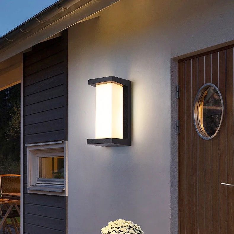 Led Aluminum Matt Black 100-240v  Lamps Light Outdoor Wall Alostoura lighting