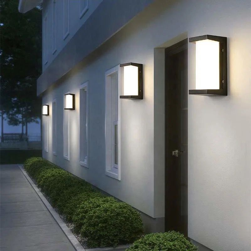 Led Aluminum Matt Black 100-240v  Lamps Light Outdoor Wall Alostoura lighting