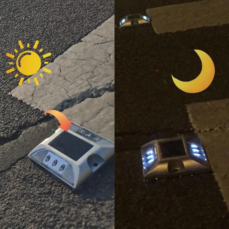 Led Light Cat Eye Solar Road Stud With IP68 Alostoura lighting