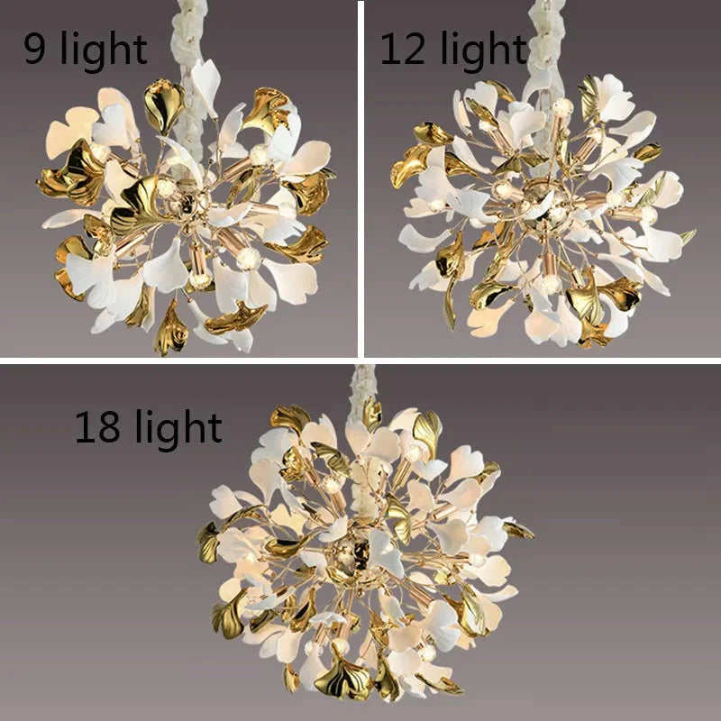 Lighting Vintage Metal Pendant Lamp Light Creative floral art chandelier Outdoor Hotel ROHS Alostoura lighting