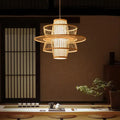 Luxurious modern  durable bamboo shape High quality  rattan seagass bamboo chandelier Alostoura lighting