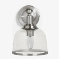 Luxury Design Iron Wall Lamp Silver Color Frame With Clear Glass Shade Wall Lamp Hot Sale India Metal Handicrafts. Alostoura lighting