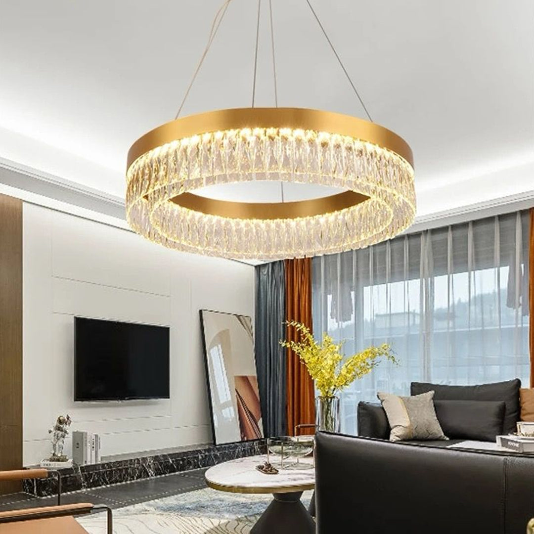 Luxury High Lumen Decorative Ring Led Chandelier Ceiling for Living Room Alostoura lighting