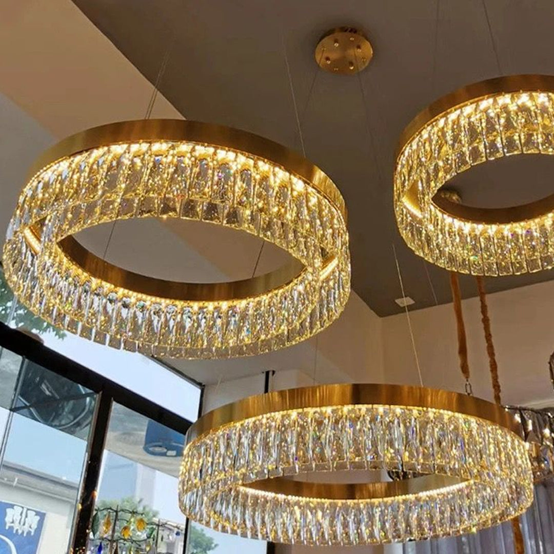 Luxury High Lumen Decorative Ring Led Chandelier Ceiling for Living Room Alostoura lighting