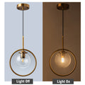 Luxury Modern Home Decorative Nordic Gold Ring Glass Globe Pendant Lamp Lighting Alostoura lighting