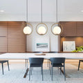 Luxury Modern Home Decorative Nordic Gold Ring Glass Globe Pendant Lamp Lighting For Restaurant Alostoura lighting