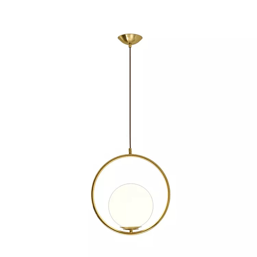 Luxury Modern Home Decorative Nordic Gold Ring Glass Globe Pendant Lamp Lighting For Restaurant Alostoura lighting