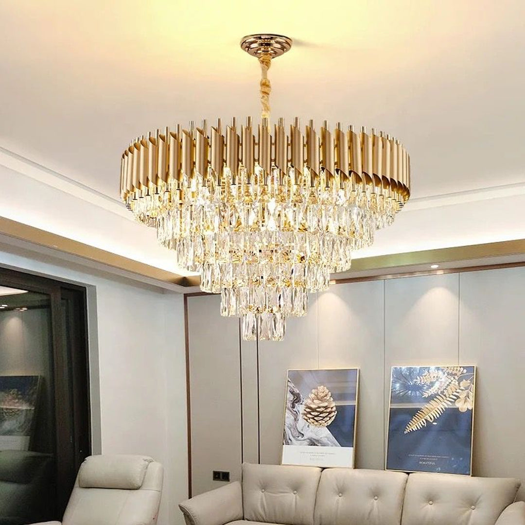 Luxury crystal chandelier droplight crystal, lampwork lamps home decor Alostoura lighting