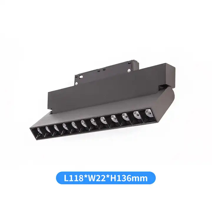 Magnetic LED Linear Track Spot Lighting System Magnetic Magnet Rail LED Lamp Magnetic Track Light 48V Alostoura lighting