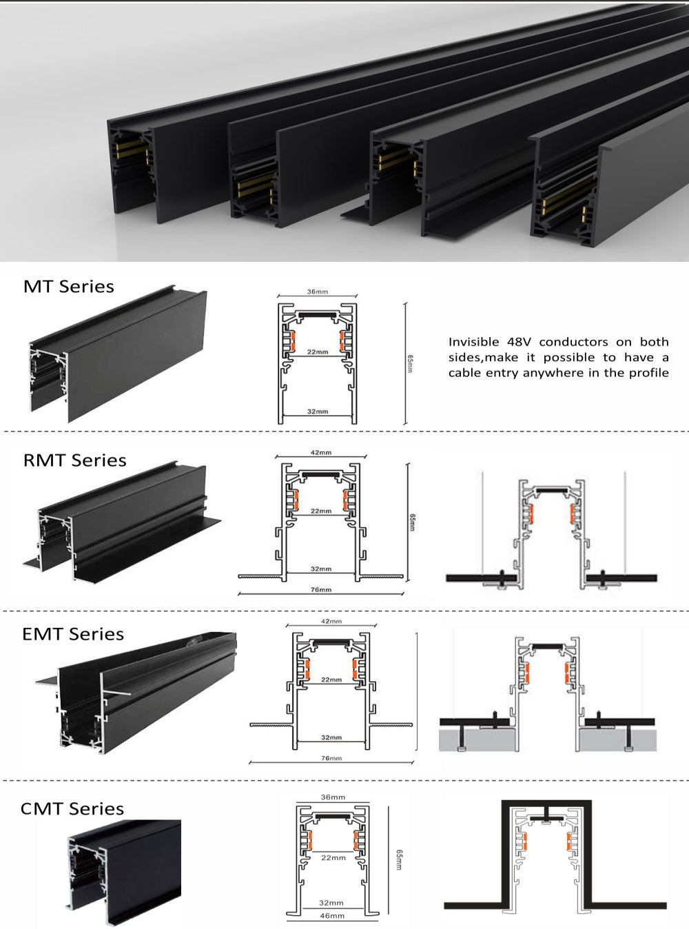 Magnetic Linear Rail Track 2 Meter Alostoura lighting