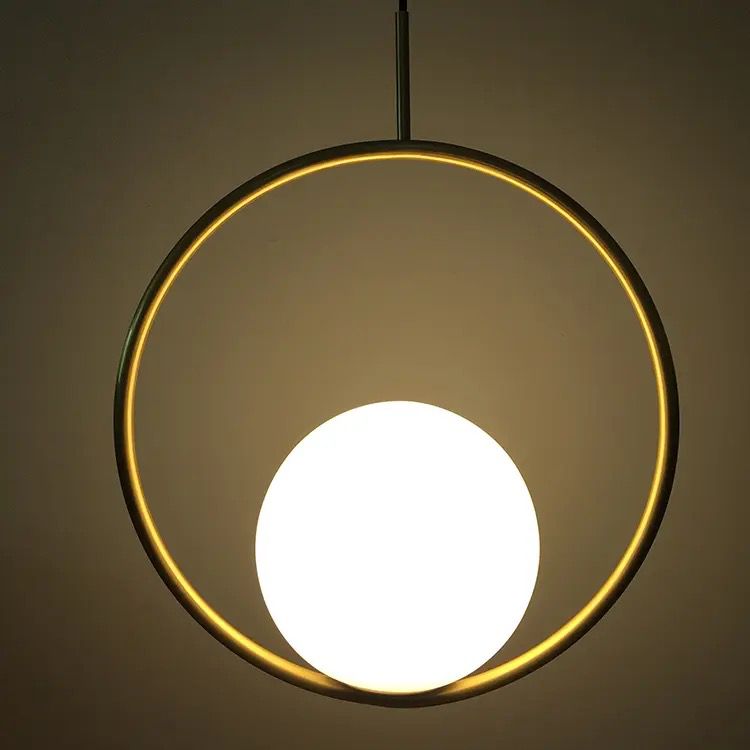 Modern Ball Glass Chandelier Gold Alostoura lighting