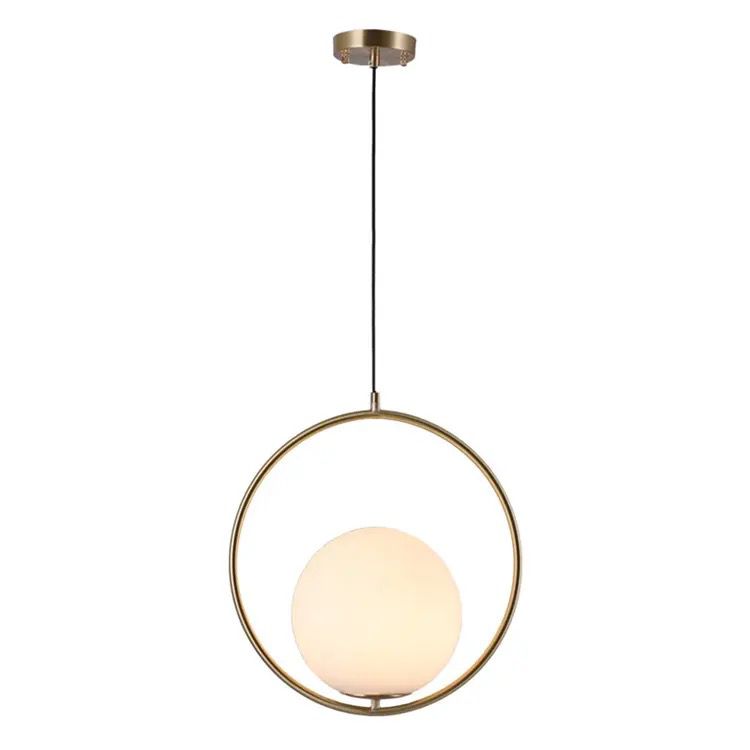 Modern Ball Glass Chandelier Gold Alostoura lighting