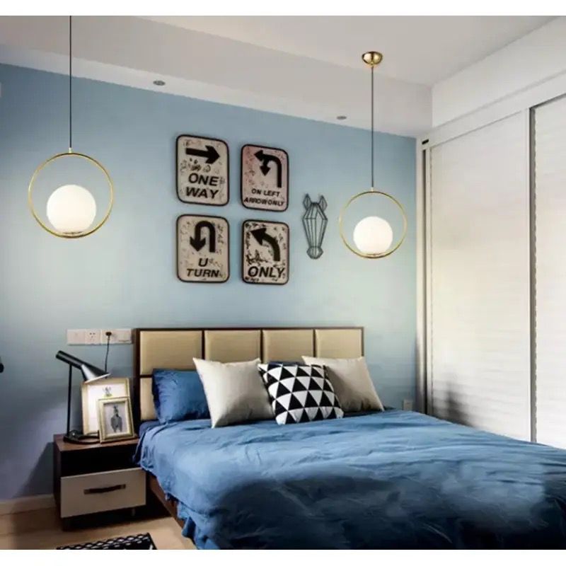Modern Ball Glass Chandelier Gold Alostoura lighting