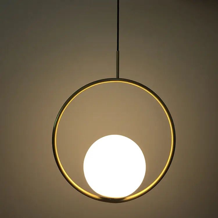 Modern Ball Glass Chandelier Gold Alostoura lighting