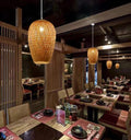 Modern Bamboo Lantern Bamboo Woven Lamps Shape For Home Decorative The Chandelier Lampshade Alostoura lighting