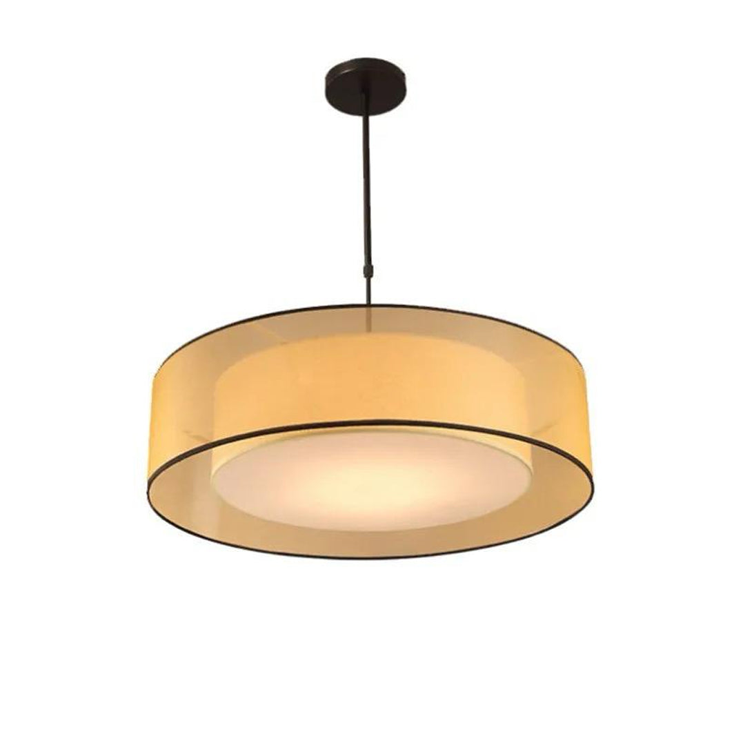 Modern Chandelier round fabric led lamps retro warm small Chandelier Alostoura lighting