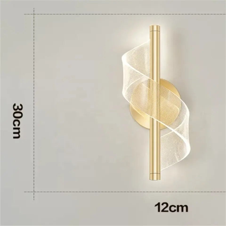 Modern Creative Screw Shape Living Room Backdrop Wall Lamp Alostoura lighting