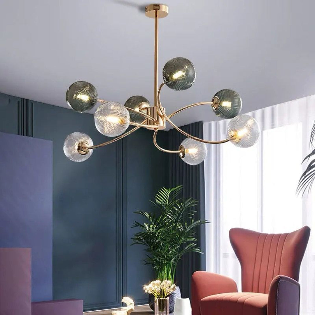 Modern G9 Green with clean glass chandelier bedroom living room hanging chandelier&pendant lamp Alostoura lighting