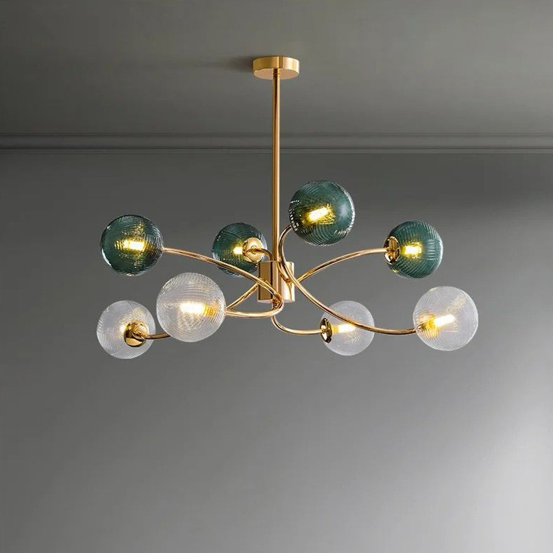 Modern G9 Green with clean glass chandelier bedroom living room hanging chandelier&pendant lamp Alostoura lighting