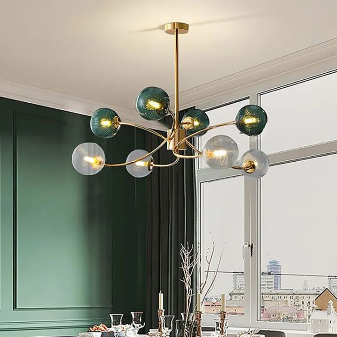 Modern G9 Green with clean glass chandelier bedroom living room hanging chandelier&pendant lamp Alostoura lighting