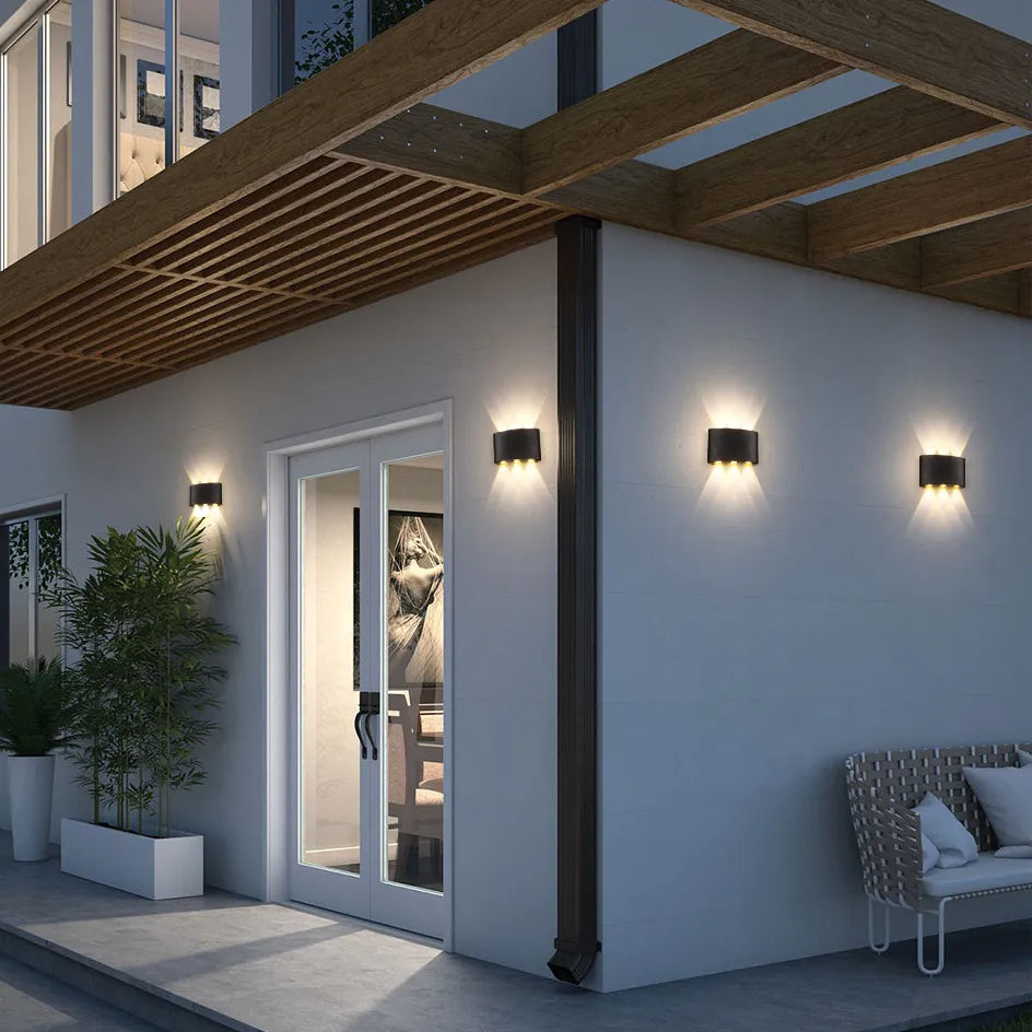 Modern Garden Ip65 Long Led Up Down Waterproof Home Outdoor Wall Lamps Lighting Alostoura lighting