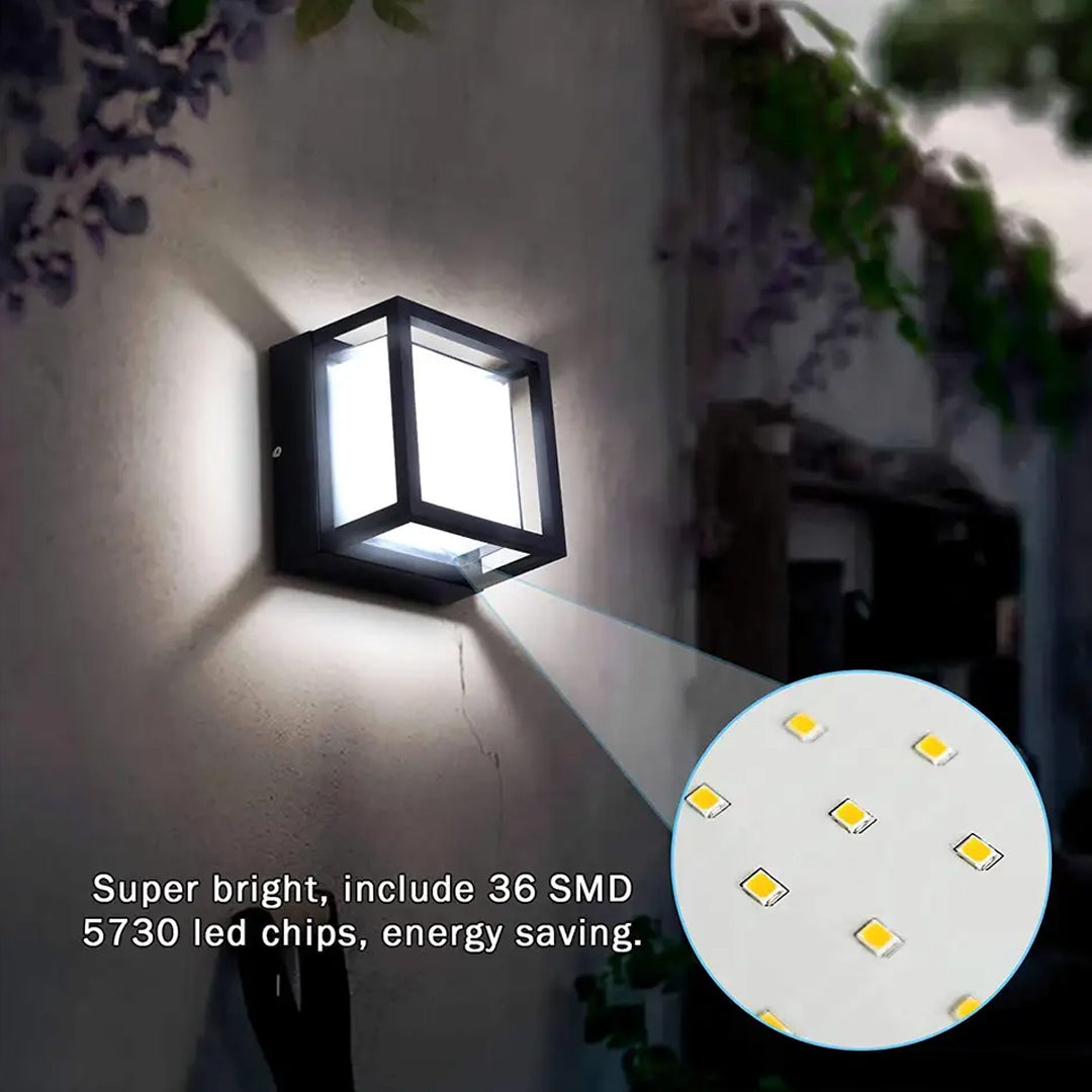 Modern Garden Led Wall Lights Outdoor Fixture External Luminaire Black Alostoura lighting