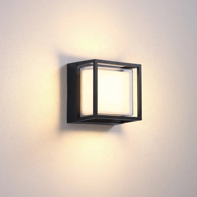 Modern Garden Led Wall Lights Outdoor Fixture External Luminaire Black Alostoura lighting