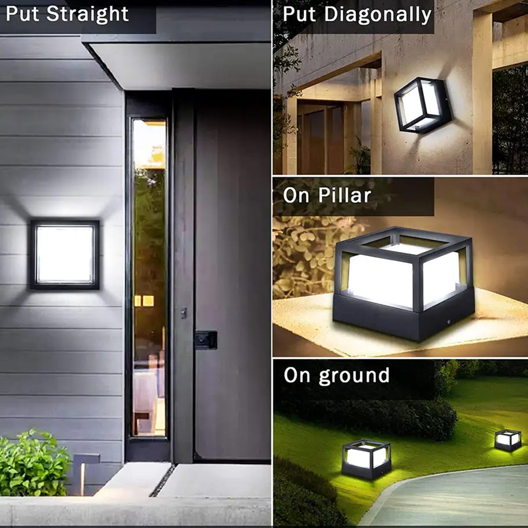 Modern Garden Led Wall Lights Outdoor Fixture External Luminaire Black Alostoura lighting