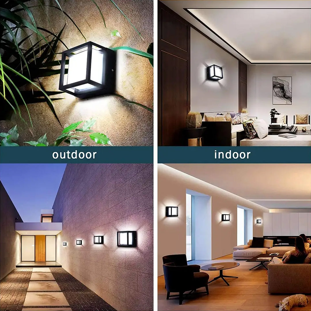 Modern Garden Led Wall Lights Outdoor Fixture External Luminaire Black Alostoura lighting