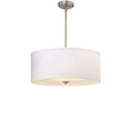 Modern Interior Fabric Acrylic Lamp White Linen Drum Lighting Pendant Light Hanging lamp For Living Room Alostoura lighting