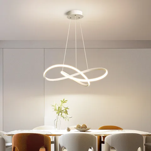 Modern LED ceiling chandelier hanging light fixture Aluminum 120w LED chandelier dimming LED pendant light Alostoura lighting