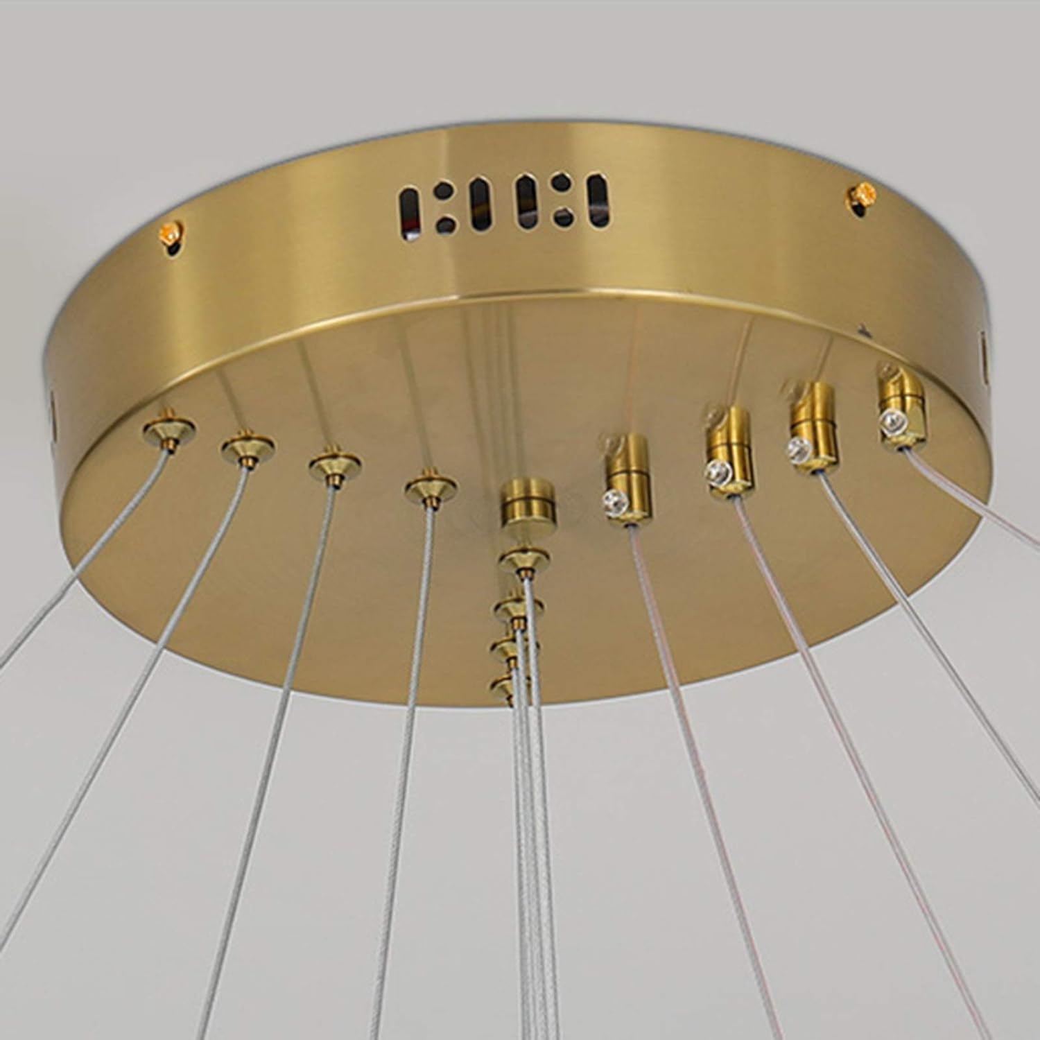 Modern Lightweight Luxury LED Round Chandelier Lighting, Living Room, Bedroom, Dining Room, Hall, Duplex, Hanging Light, Simple Designer Art During Lighting, Golden White Light, 60 + 80 + 100 cm Alostoura lighting