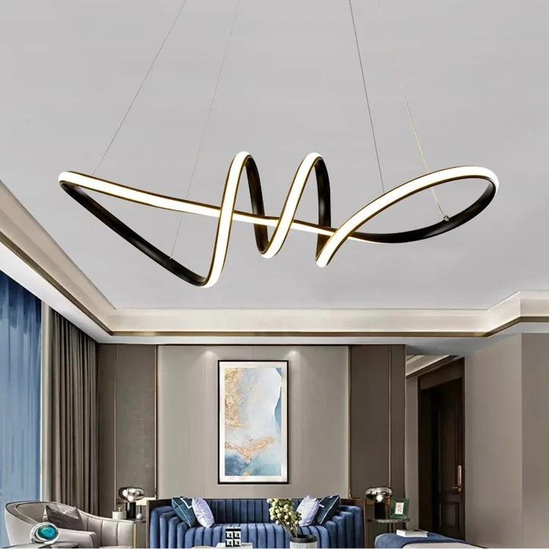 Modern Linear Led Strip light Pendant Home Led Ceiling Chandeliers Pendant Lights Alostoura lighting