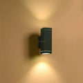 Modern Luminaire Courtyard Outdoor Up And Down Ip65 Square Wall Sconce Gu10 Waterproof Patio Garden LED Exterior Wall Lighting Alostoura lighting