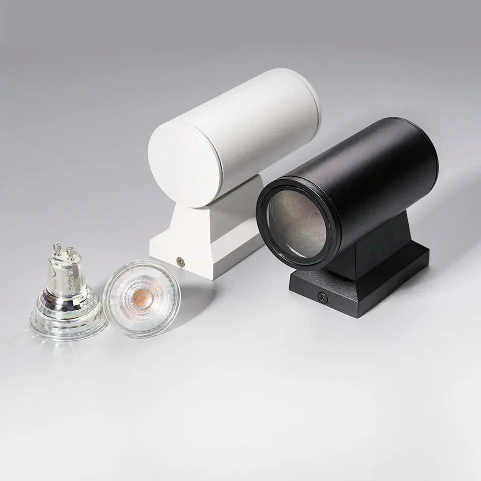 Modern Luminaire Courtyard Outdoor Up And Down Ip65 Square Wall Sconce Gu10 Waterproof Patio Garden LED Exterior Wall Lighting Alostoura lighting
