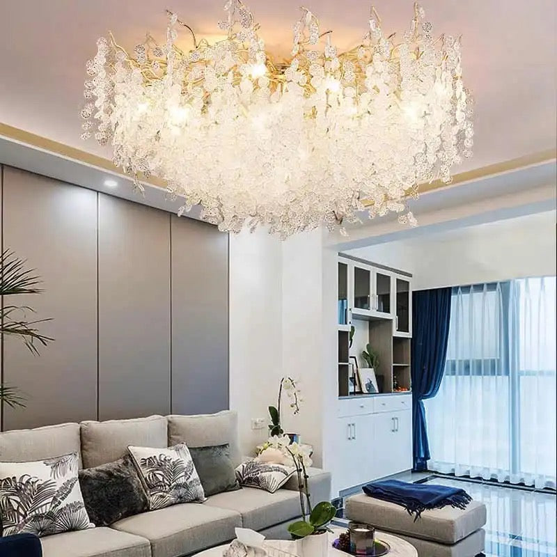 Modern Metal Glass Piece Dining Living Room Hotel Villa Luxury Chandeliers Pendant Lights Chandelier Alostoura lighting