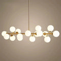 Modern Minimalist Led Lighting Chandelier Metal Spherical Glass Alostoura lighting