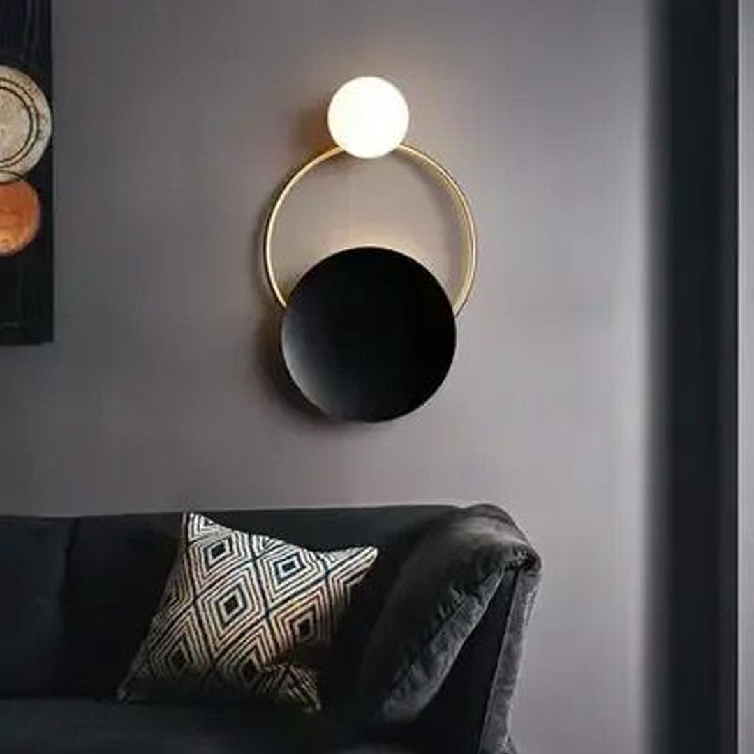 Modern Nordic Creative Design Brass Round G9 Staircase Wall Light Alostoura lighting