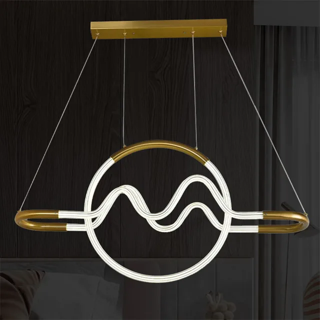 Modern Nordic Kitchen Bar Gold Hanging decor Designer Dining Room Chandeliers Pendant Lights Alostoura lighting