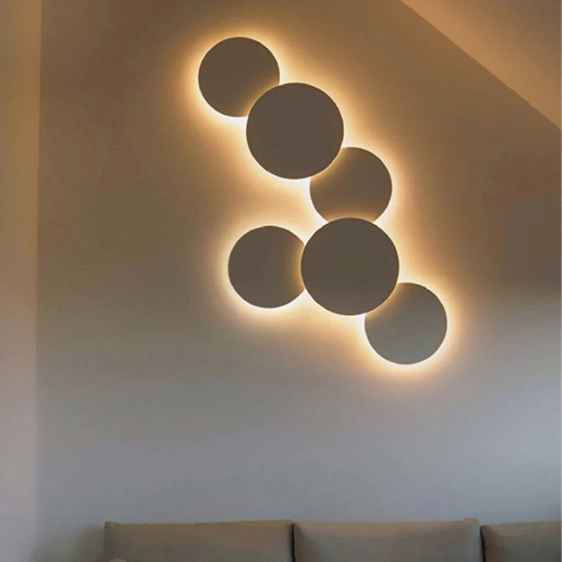 Modern Nordic Wall Light Bedside Moon LED Iron Lamp Living Room Bedroom Decor Wall Lamp Ceiling Lamp Dual-use Alostoura lighting