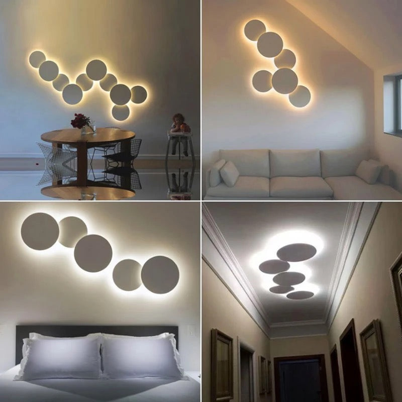 Modern Nordic Wall Light Bedside Moon LED Iron Lamp Living Room Bedroom Decor Wall Lamp Ceiling Lamp Dual-use Alostoura lighting