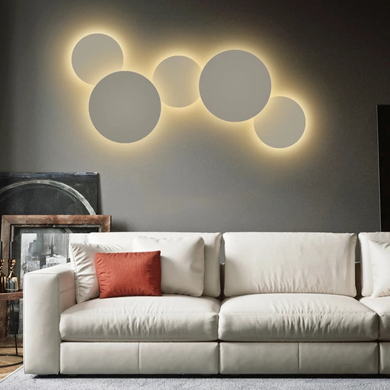 Modern Nordic Wall Light Bedside Moon LED Iron Lamp Living Room Bedroom Decor Wall Lamp Ceiling Lamp Dual-use Alostoura lighting