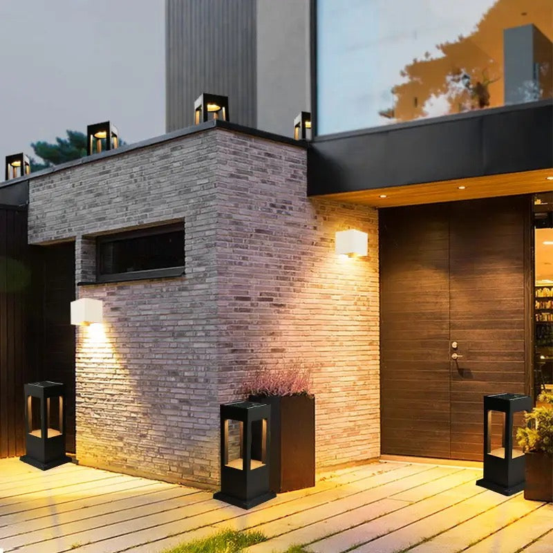 Modern Outdoor Waterproof Rectangular Lighting Led Lighting Courtyard Garden Lawn Light Alostoura lighting