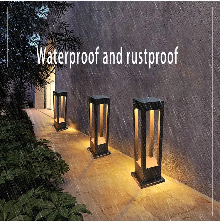 Modern Outdoor Waterproof Rectangular Lighting Led Lighting Courtyard Garden Lawn Light Alostoura lighting