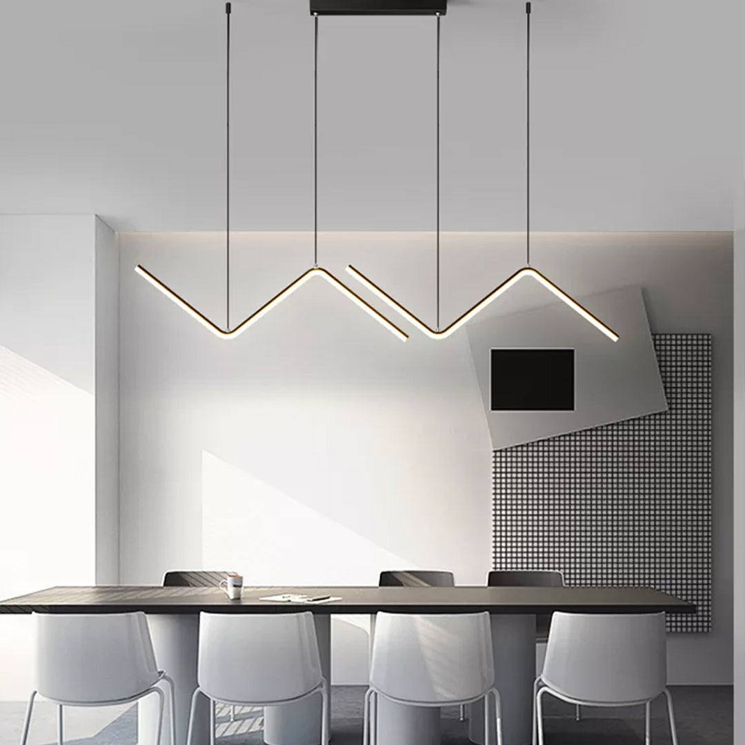 Modern Pendant Lighting Gold LED Pendant Light Minimalist Wave Hanging Light For Kitchen Alostoura lighting