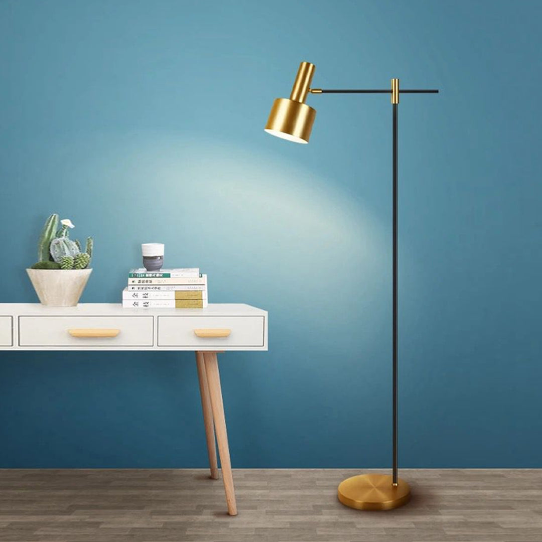 Modern Simple LED Floor Lamp Gold Metal Plated Standing Light Art Decorative Home Lamp Alostoura lighting