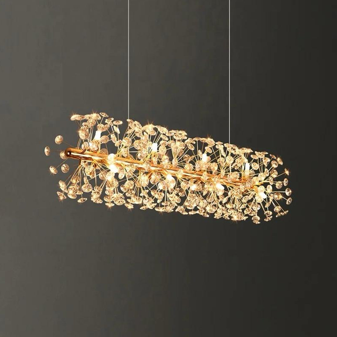 Modern Simple Restaurant Pendant Lamp Dandelion Lamp Table Bar Led Long Crystal Chandelier Alostoura lighting